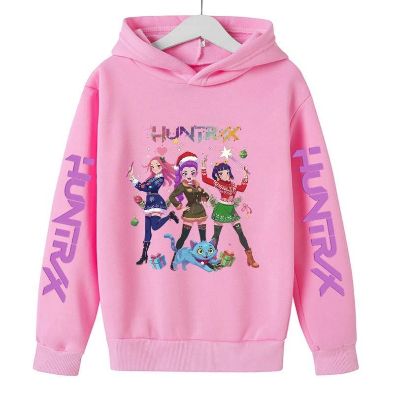 KPop Devil Hunter Hoodie Teen Girl Boy Rumi KPop Devil Hunter Hoodie Casual Long Sleeve Children's Clothing