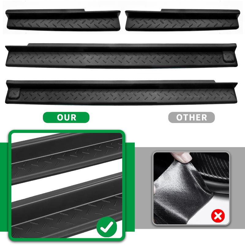 4pcs car door sill guard kit For 2007-2018 Jeep Wrangler JK car door sill stepping rubber protection accessories