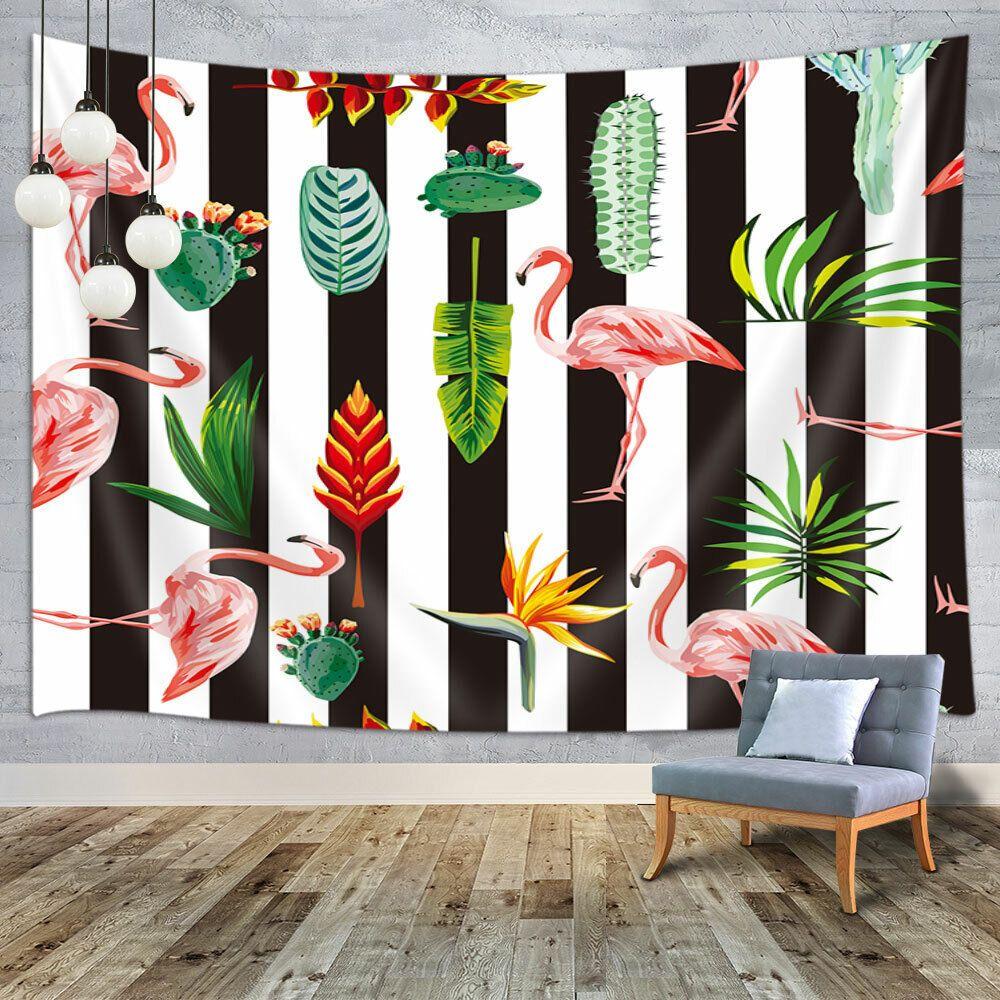 flamingo tapestry 75x100 чёрный