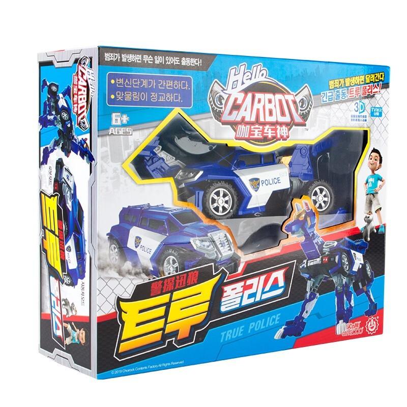 New Big Carbot Transformation Robot Toys Action Figures Two Mode Deformation Car Police Wolf Toy for Children Gift