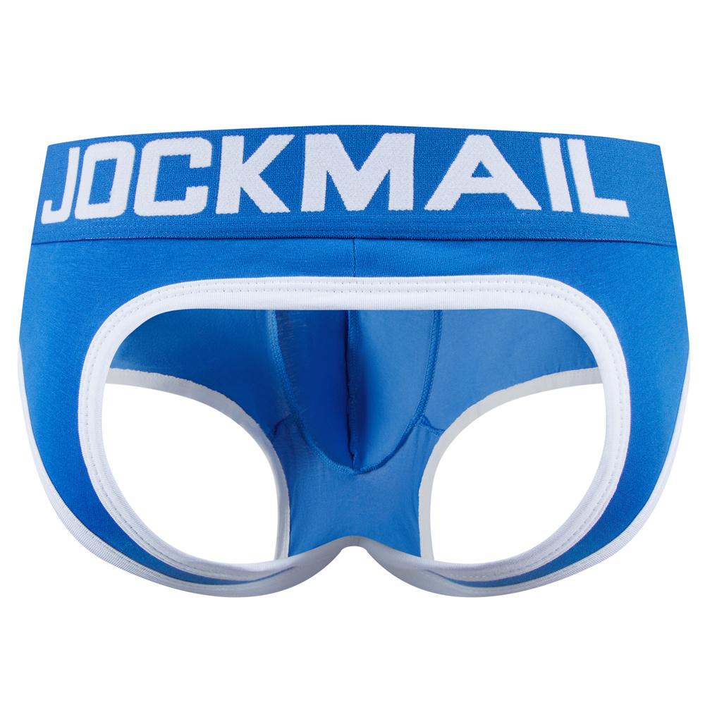 Boxer JOCKMAIL Brand Cotton Material Open Back Style Men's Underwear Clashing Colours Casual Sports Sexy Open Buttocks Underpants