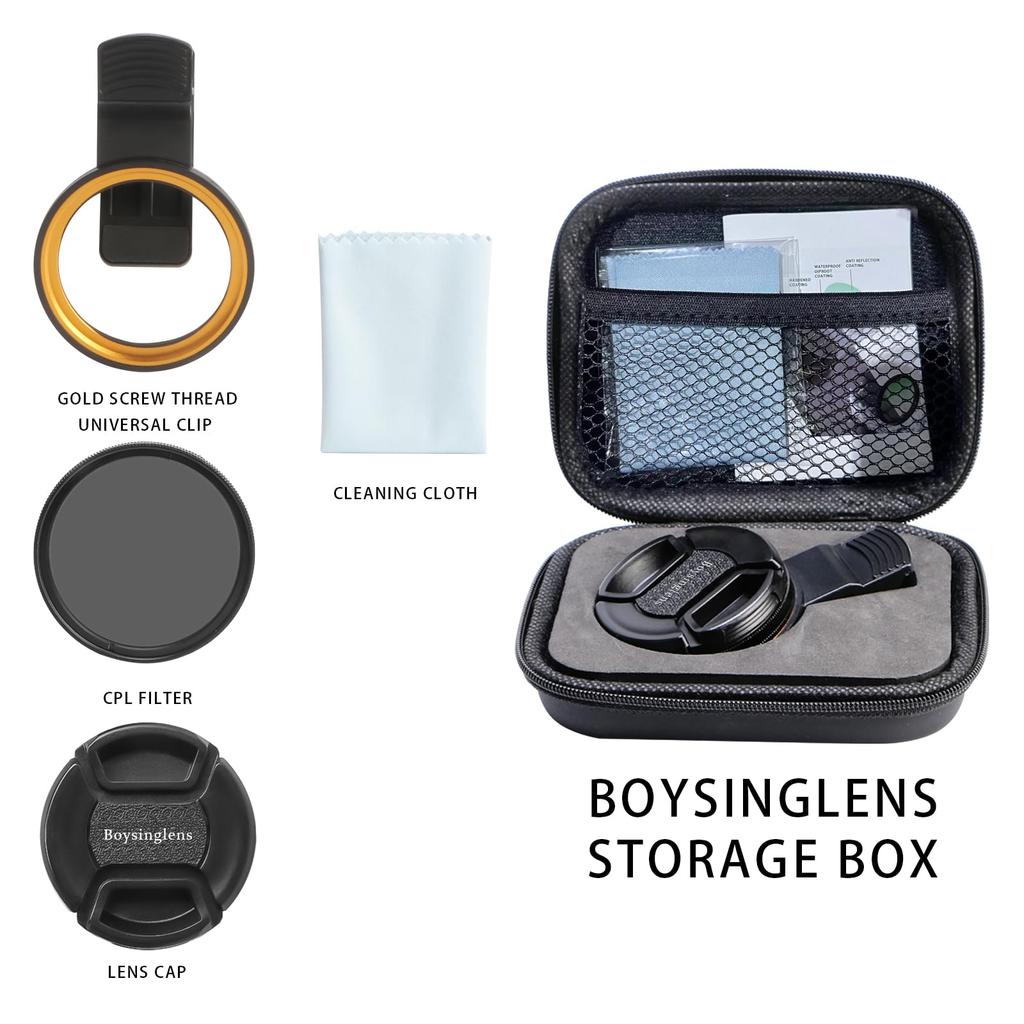 52mm Circular Polarizing Ultra Slim CPL Lens Phone Camera Filter Compatible with iPhone Google and Other Smartphones Filter, Multi-Coated Filter,