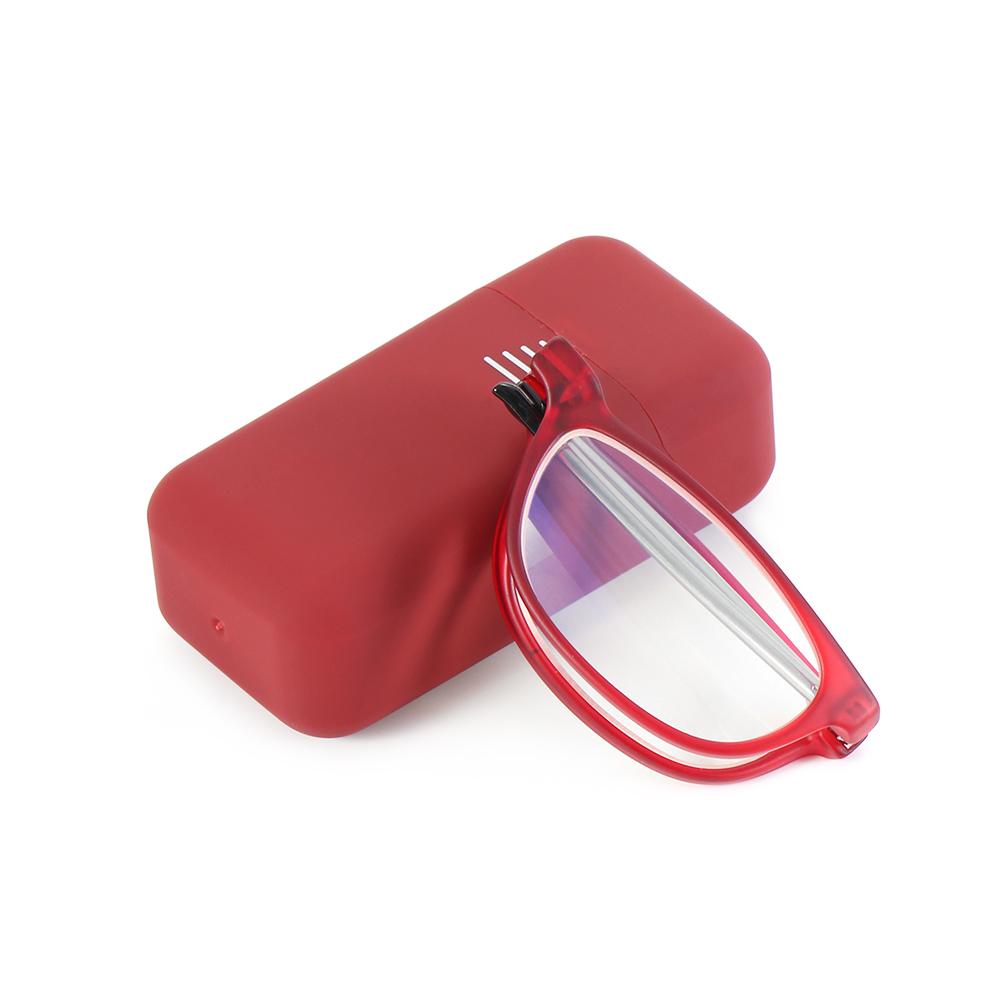 

Portable Foldable Reading Glasses With Case Computer Spring Hinge Readers Women Men Anti UV Glare Presbyopia Eyeglasses Strength 2.0x красный