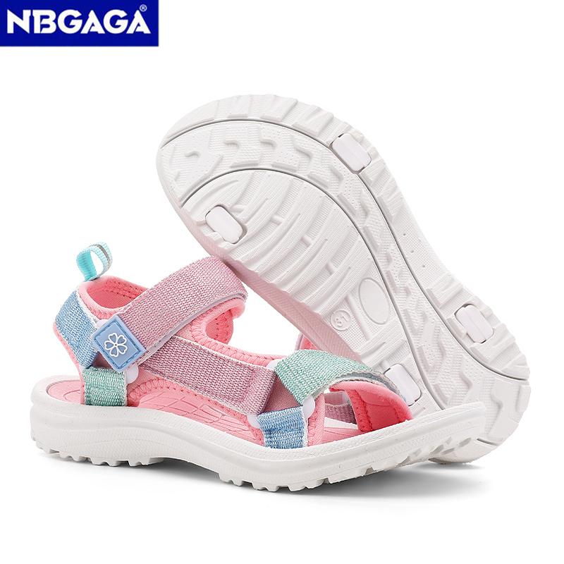 Cute Pink Kids' Girls Sport Sandals Open-Toe Non Slip Walking Shoes for Children Boys Outdoor Beach Sandals Summer Breathable