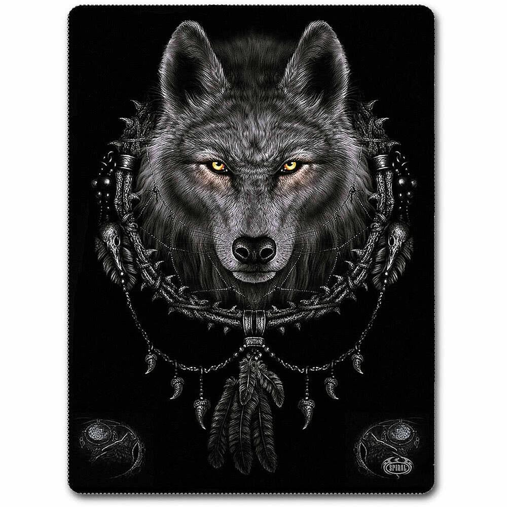 

Spiral Direct Wolf Dream Fleece Blanket Gift Cather Goth Throw Over Unisex T-Shirt XXXXL