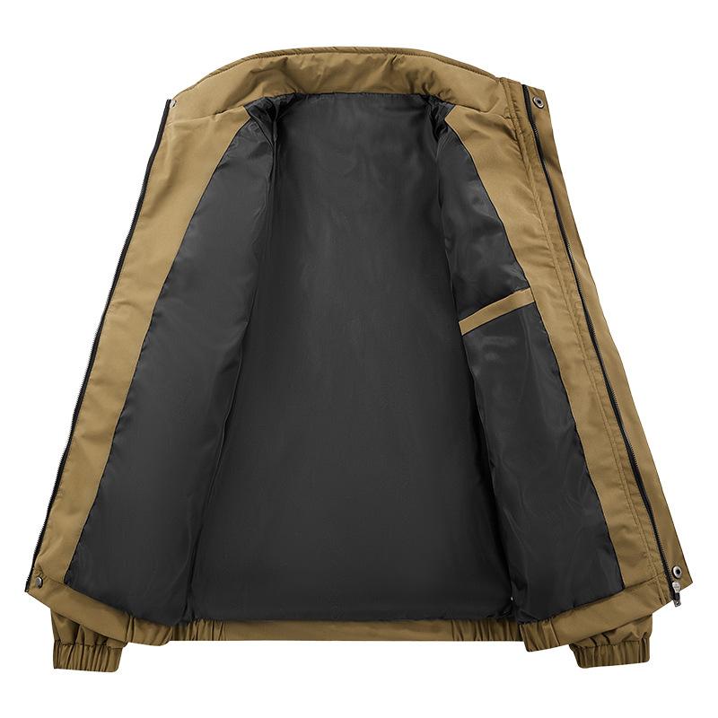 Herrenjacke Frühling Herbst Stehkragen Winddicht Lässige Oberbekleidung Herrenmantel Bomberjacke