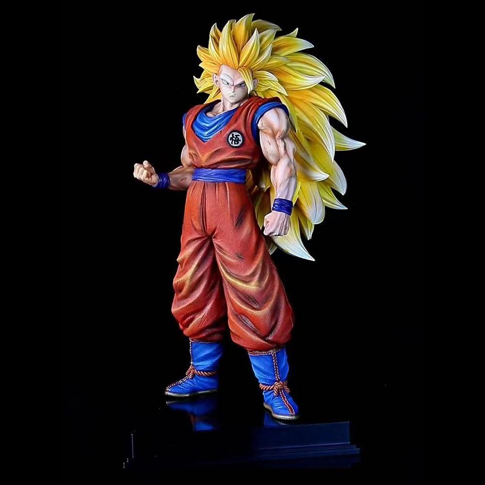 54cm/21.26inch Dragon Ball Z Son Goku Ssj3 Figur Super Saiyan Goku Actionfiguren JT Statue Sammlermodell Spielzeug Geschenke