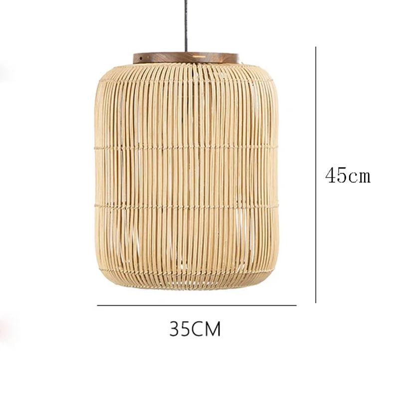 Retro Design Restaurant Rattan Pendant Light Southeast Asian Style Living Room Restaurant Pendant Light Hanging Island Lighting