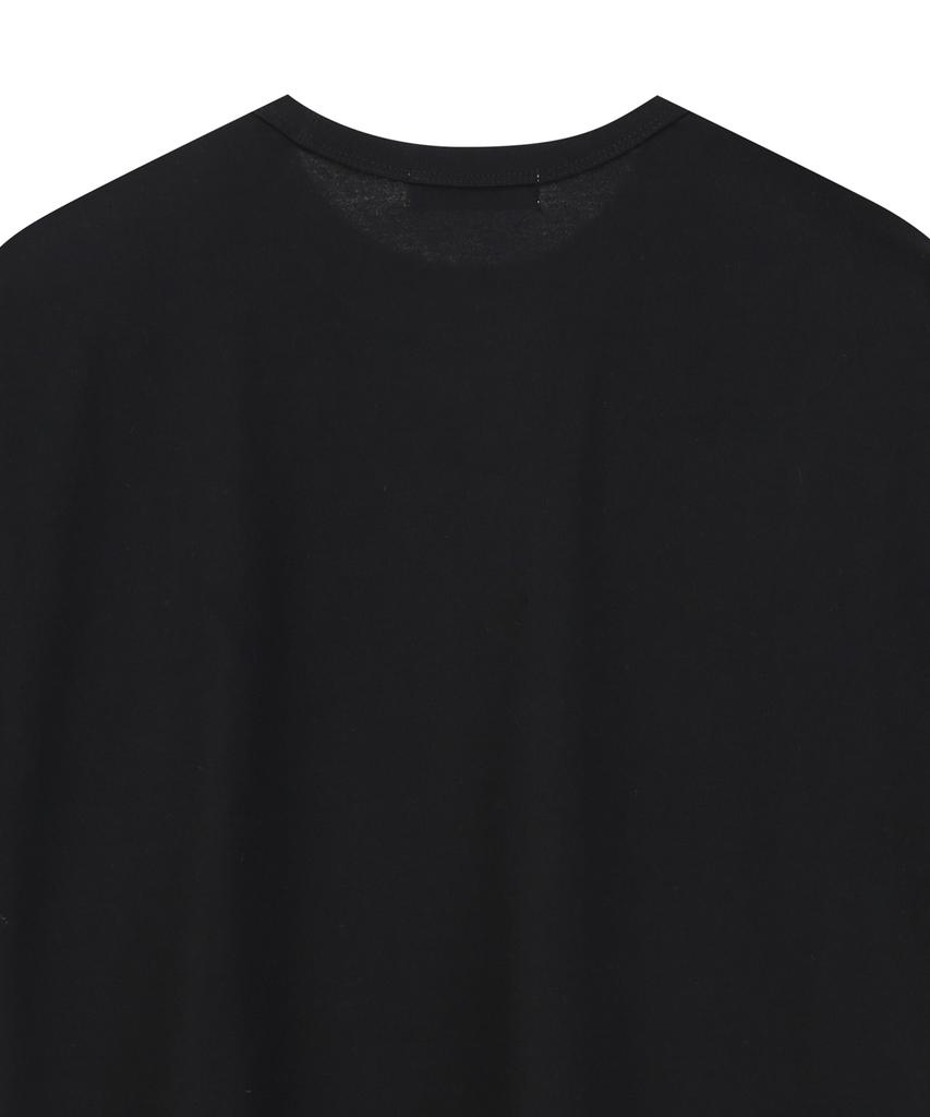 IL CORSO Baumwoll-T-Shirt mit kurzen Ärmeln Schwarz
