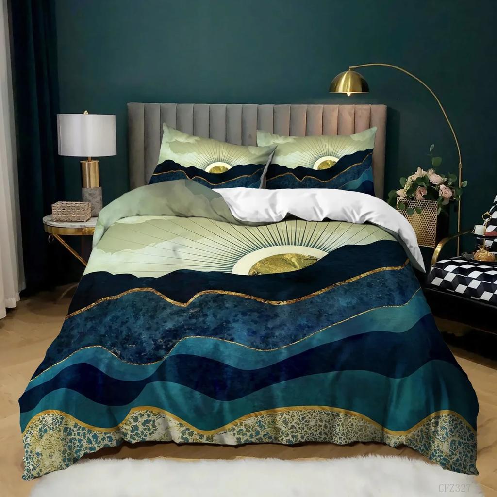 Starry Night Van Gogh Duvet Cover Set Queen SizeOil Painting Famous Modern Classic Sky Star ArtDecorative 3 Piece Bedding Set