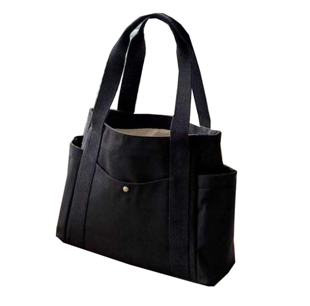 Хуэймэй Холщовая сумка-тоут, Сумка через плечо, Женская, Сумка, Большая вместимость, Однотонная, Формат А4, Холщовая сумка-тоут, Сумка-тоут с отделениями, Холщовая сумка, Сумка кросс-боди,