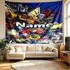 Custom Name Personalized Transformers Print Tapestry, Wall Art Decor, Bedroom, Dorm, Apartment, LivingRoom, Party Backdrop, Gift for Birthday