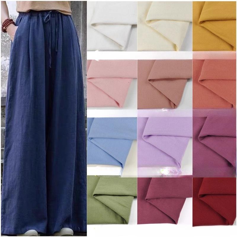 Chinesischer Stil Einfarbige Gewaschene Baumwolle Stoff DIY Der Hintergrundstoff für Das Foto Ist Plissiert Reine Baumwolle Zuhause Hanfu
