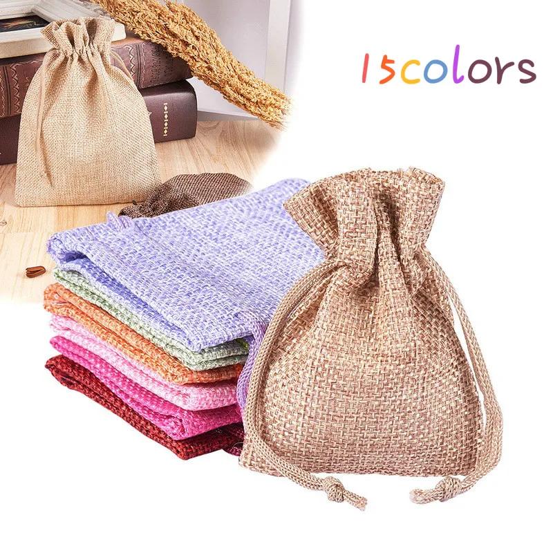 15colors Gift Bags Jewelry Candy Bag Wedding Favors Bags canvas Gift Pouches Gauze Christmas Gifts Bags