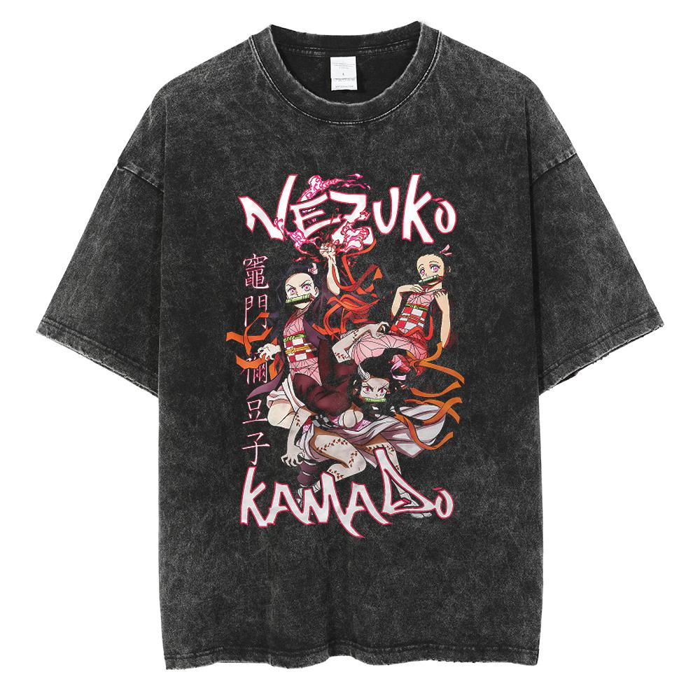 Anime Demon Slayer Rengoku Kyoujurou Graphic Printed Tshirt Men Women Manga T-shirts Washed Cotton Tee Harajuku Male T Shirt