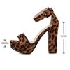 Ladies Platform Super High Heel Sandals Leopard Heels Woman Party Dress Shoes Summer Sandalia Feminina Femme Sandalias De Mujer