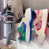 2026 Neue Vielseitige Colorblock Flachboden Schuhe Studenten Kleine Weiße Schuhe Koreanischer Stil Ins Lässige Flats Damen Frühling