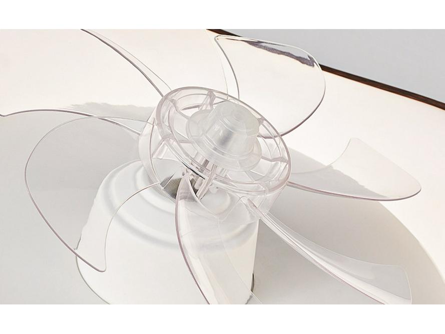 Mid-Century Walnut Wood Grain 360° Oscillating Fan Light for Bedroom or Children's Room