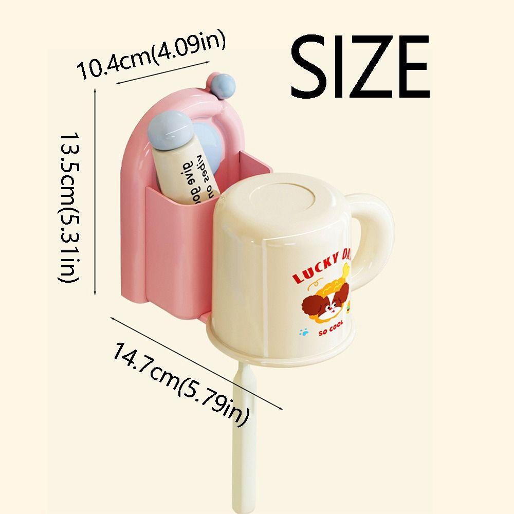 Punch-Free Wall Mounted Toothbrush Holder Waterproof Toothbrush Storage Rack Bathroom Organizer