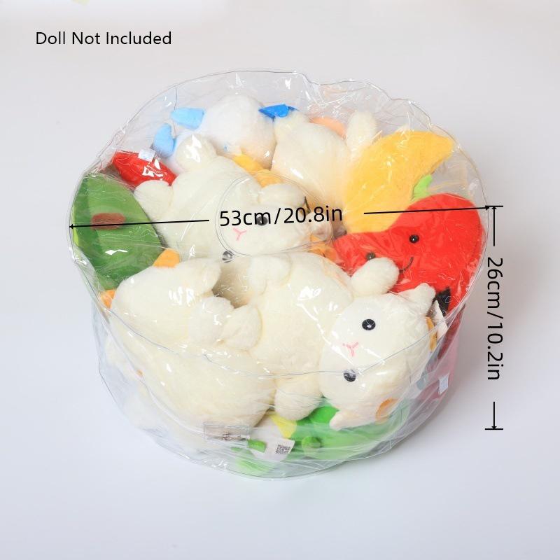 

Прозрачное ведро для хранения кукол • Стул-органайзер для плюшевых игрушек • Прозрачная сумка-дисплей для маленьких кукол и мягких игрушек