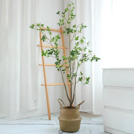 Fake Plant Non-fading Household Stuff Increase Vitality Living Room Decoration Camellia Leaf Attractive DIY Increase Vitality