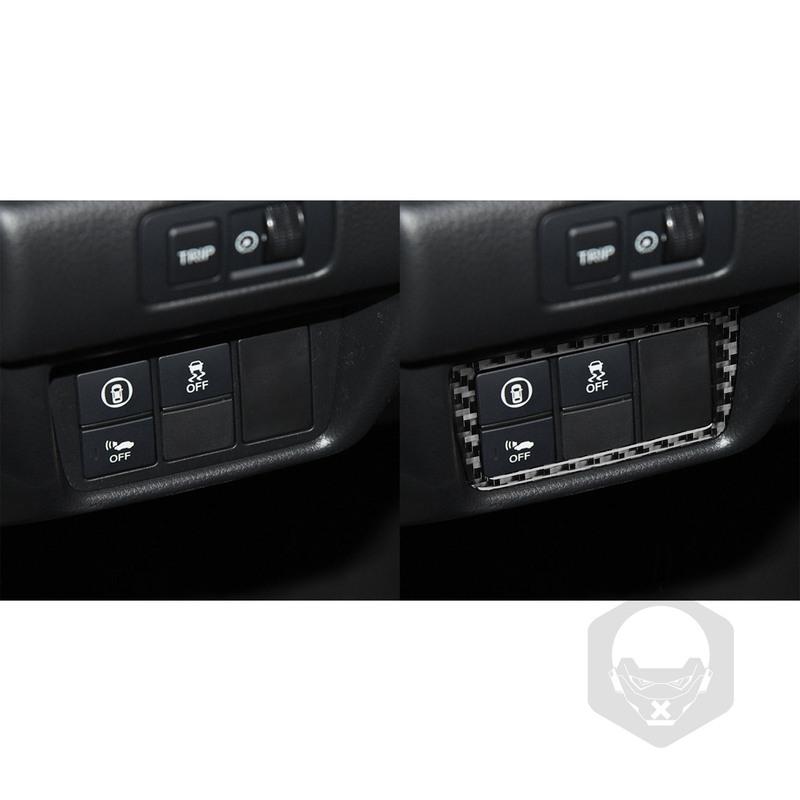 Real Carbon Fiber Car Accessories Dashboard Button Decorative Cover Soft Sticker For Honda Accord 10th Gen 2018