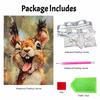 DIY Pearl Painting Canvas Cute Squirrel Pattern 3D Bead Art Kit Relaxing Handmade Craft for Home Wall Room Decoration Birthday Gift Unique Hobby