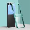 For Samsung Galaxy Z Flip7 5G Case Hinge Design Electroplating PC Clear Phone Cover