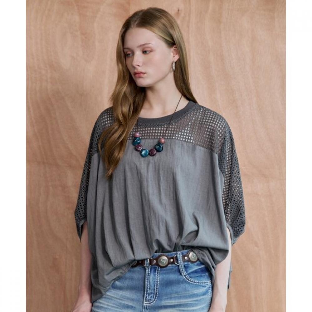 Maxza Loose Fit Short Sleeve Blouse Black Zf08qb019nh
