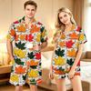 Couples Halloween Print Comfortable Pajama Set for Loungewear