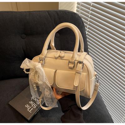 Bolsa vintage 2025 nova tendência feminina bolsa boliche nicho ombro portátil axila