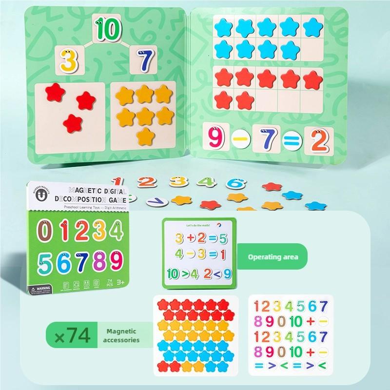 Montessori Magnetic Dress-Up Jigsaw Puzzle Wooden Toy for Children Educational Cognition Game Parent-Child Interactive Learning