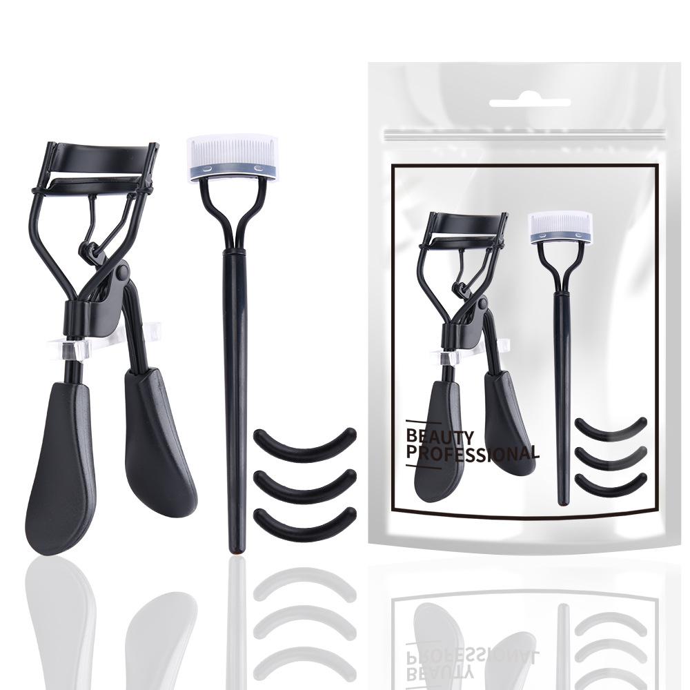 

Щипцы для завивки ресниц с широким углом, Естественная завивка, Набор щипцов для завивки ресниц из нержавеющей стали и силикона One Size чёрный