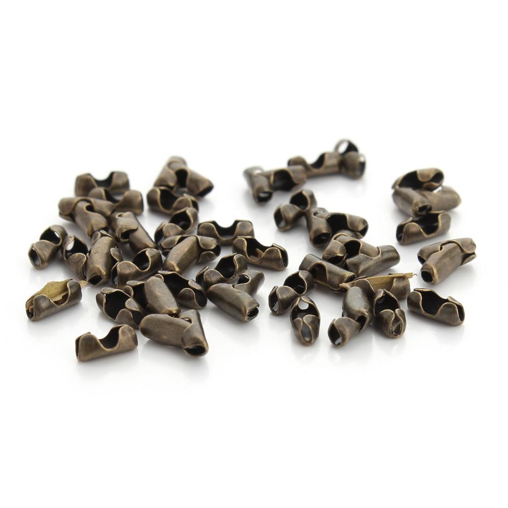 200pcs/lot Dia1.5 2 3.2mm Ball Chain Connectors Clasps Copper ConnectorsDiy Jewelry Chains Accessories Necklace Making Supplies