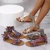 Fashion Women Random Rome Sandals Women Lightweight Flats Designer Shoes Beach Casual Open Toe Sandals 2025 New Summer Shoes for Women