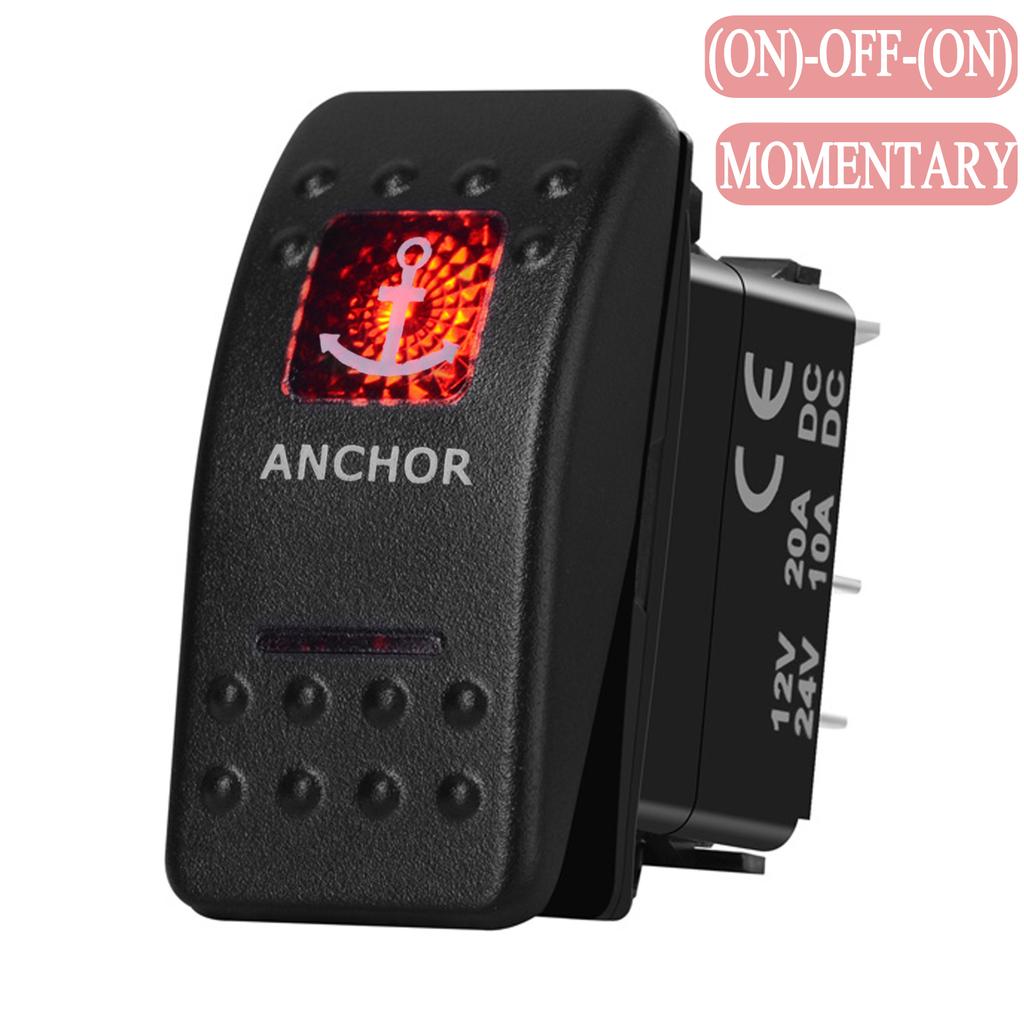 Waterproof Red LED Rocker Switch 12V 24V OFF Road Light ON OFF / ON OFF ON 3 Position Toggle for NARVA Carling ARB Style 4x4 Battery Switches5