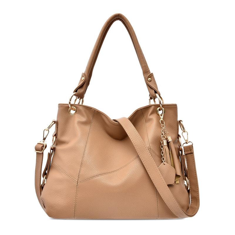 New Soft Leather Women's Bag Handbag Bag European and American Fashion Trend Splicing Bag Shoulder Bag Crossbody Bag