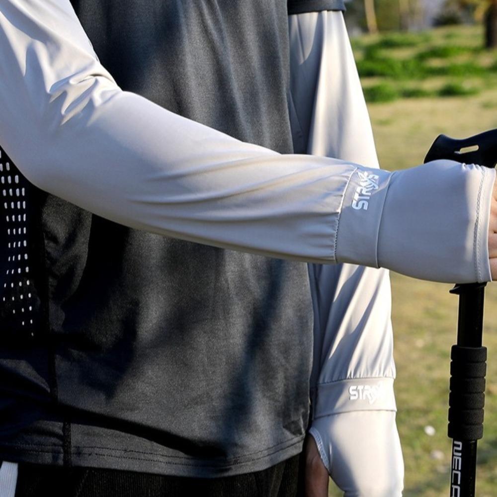 UV Insulation Sunscreen Arm Sleeve Loose Cycling Gloves Elastic Ice Silk Sleeves  Summer