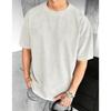 Neues einfarbiges lässiges trendiges Rundhals-Kurzarm-Herren-T-Shirt