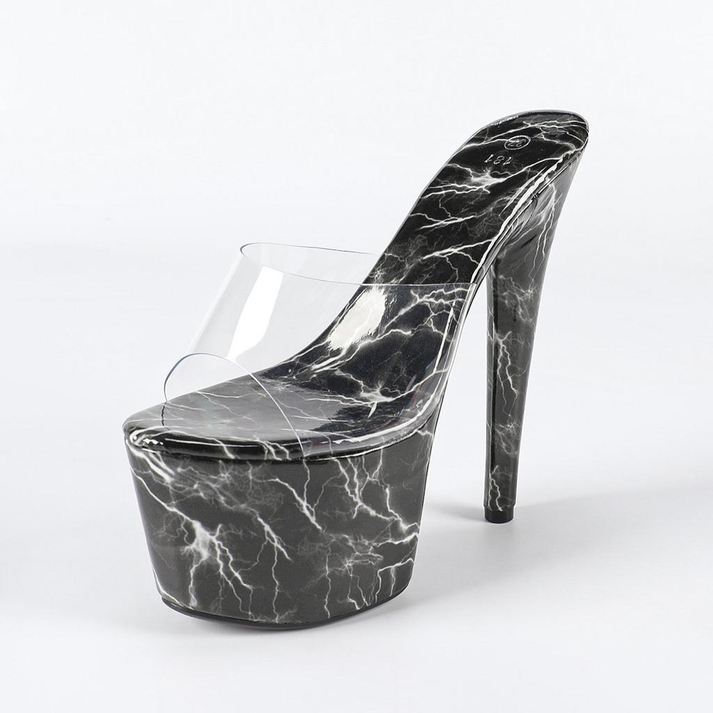 17cm Absatz Herbst Nachtclub Sex Damen Schuhe Wasserdicht Tisch Römisch Fischmaul Dame Außen Hoher Absatz LFD-181-Q46