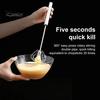 Edelstahl Halbautomatischer Schneebesen Hand Push Ei Schneebesen Mixer Milchaufschäumer Mixer Schneebesen für Schnelles Rühren Whisking Schlagen