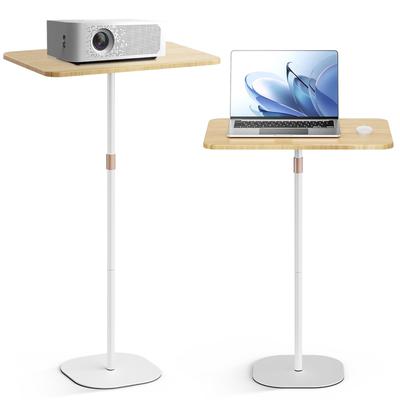 POLESTO Biurko stojące do sypialni z funkcją podnoszenia, wysokie, projektor, wysokość od 46 cm do 120 cm, łatwe do obsługi laptopów w kolorze drewna parafinowego,
