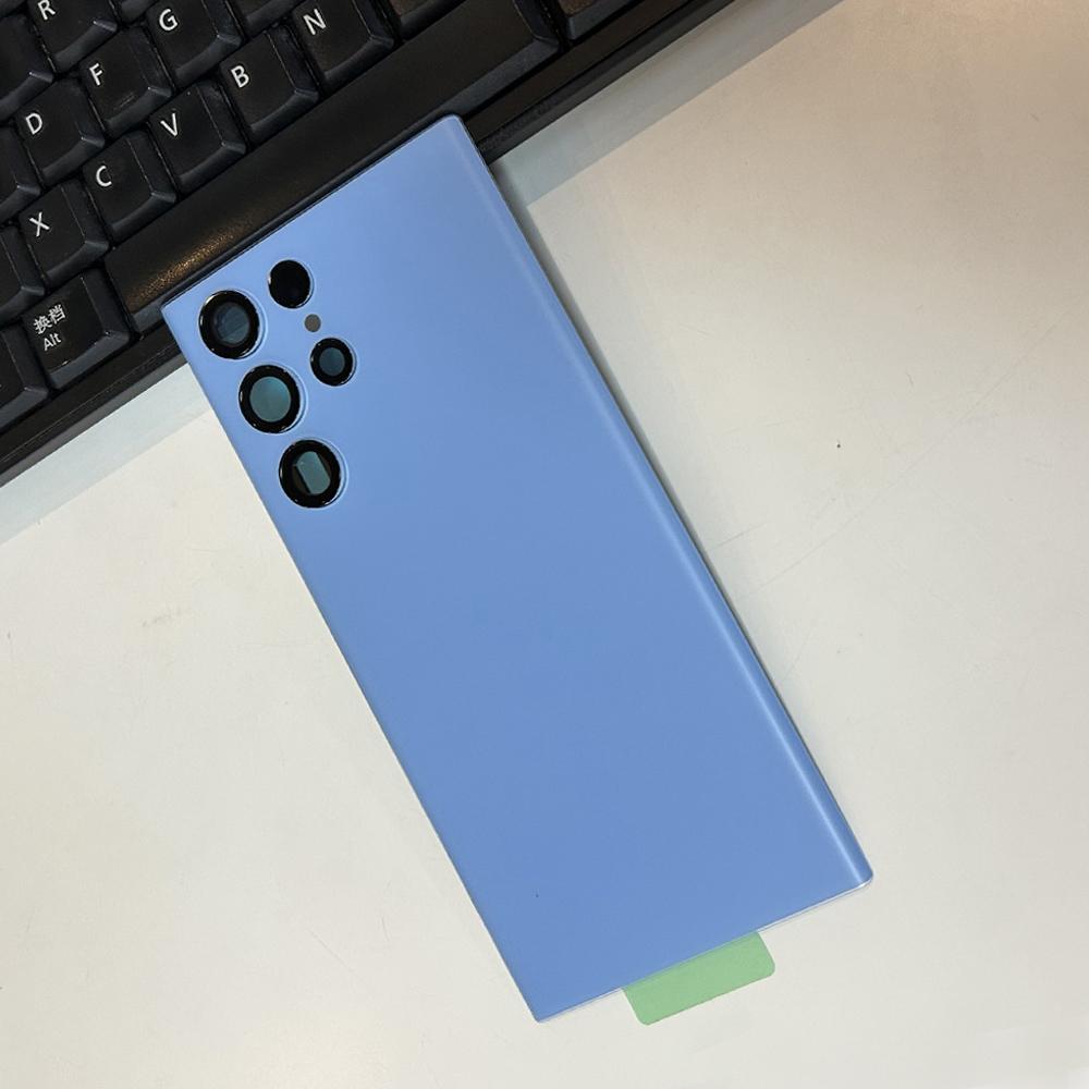 

Задняя крышка корпуса для Samsung Galaxy S22 Ultra 5G SM-S908B Задняя стеклянная крышка + Инструменты For S22 Ultra синий