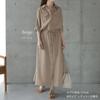 BITCED Fashion Spring Autumn Solid Color Print Long Sleeve POLO Neck Casual Dresses