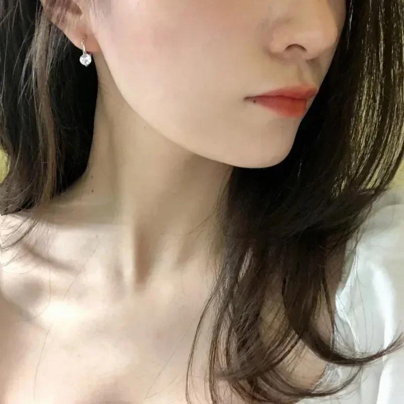 2026 Nuova Moda Colore Oro Zircone Rotondo Semplici Orecchini Pendenti a Goccia per Donna Fascino Gioielli a Cerchio Coreani Regalo Matrimonio Compleanno
