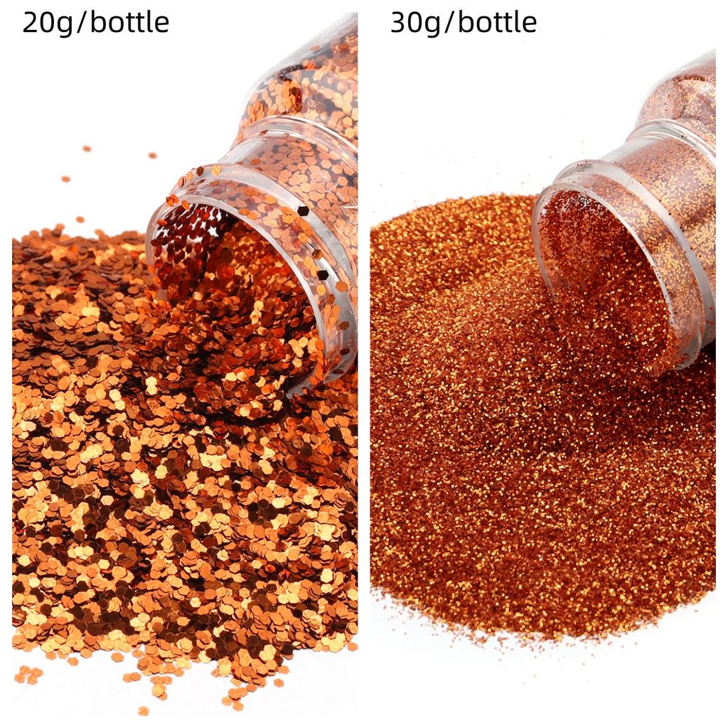 20/30g Glitter Sprinkles Powder Colorful Hexagonal Sparkly Powder Nail Art For Handicraft Creative Nail Paillette Decoration