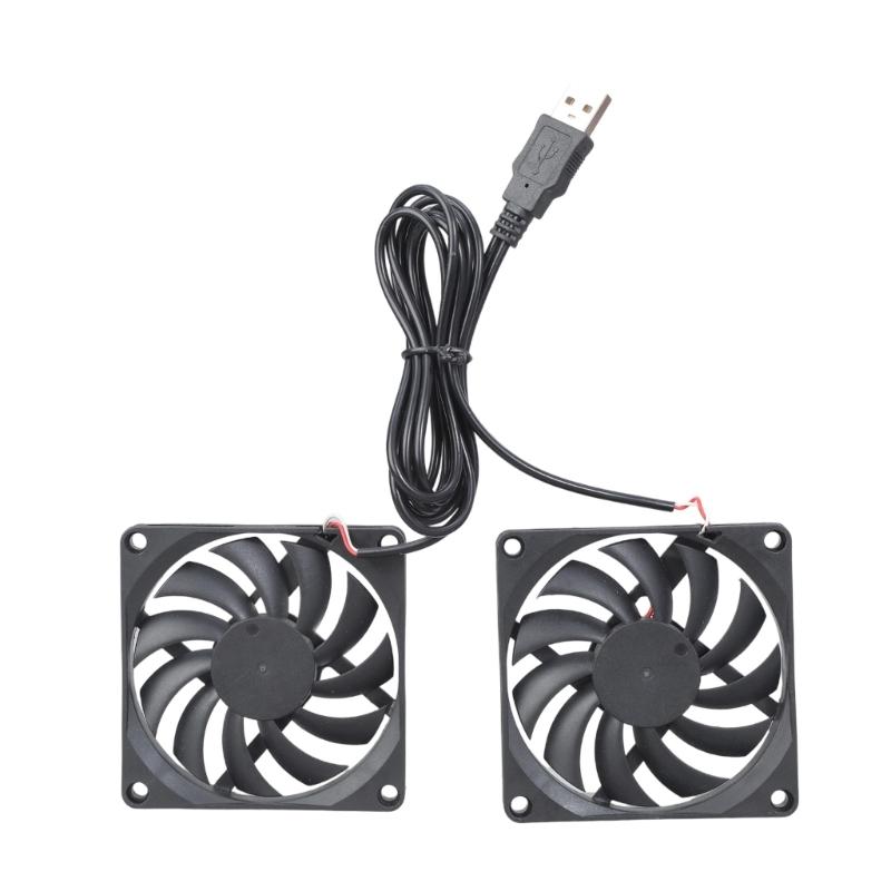 

2Pcs High Airflows 8010 Computer Case Cooling Fan 5VDC 0.21A For Electronics Ventilation System 1