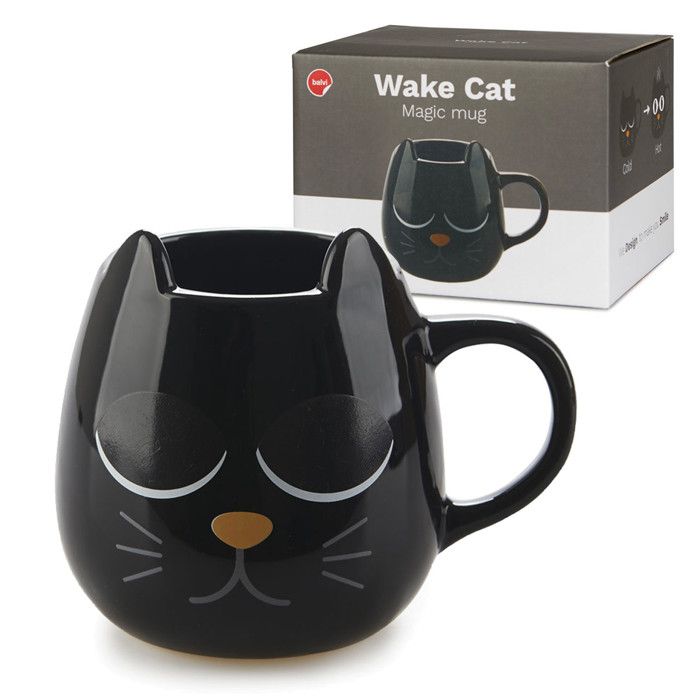 Mug - balvi - chat magique - noir - rond - compatible lave-vaisselle