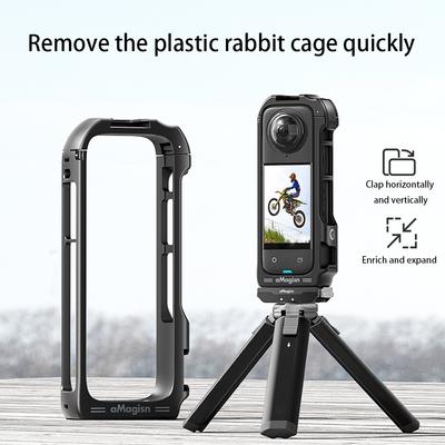 For Insta360 X4 Frame Accessories Magnetic Quick Release Frame Cage Protective Case for Insta 360 X4 Sports Camera Accessories