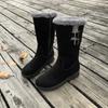 Women Winter Shoes 2024 New Chunky Heel Mid-calf Plush Snow Boots Fashion Female Warm Chelsea High Fur Boot Botas Mujer Invierno